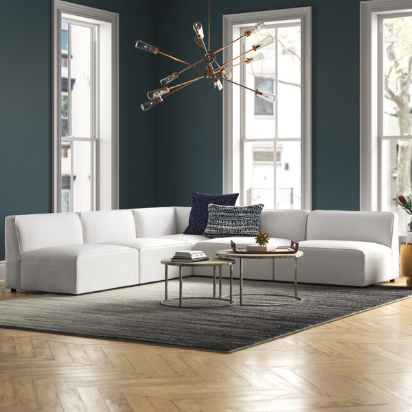 Mercury Row® Teagan 106" Wide Symmetrical Modular Corner Sectional & Reviews Wayfair